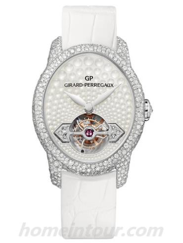 芝柏99498D53V701-KK7A女表CAT’S EYE系列-白色表带/表径38.4 X 32.9 mm