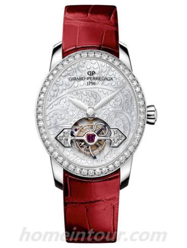 芝柏99490D53A706-CK6A女表CAT’S EYE系列-红色表带/表径37.3 x 32.3mm