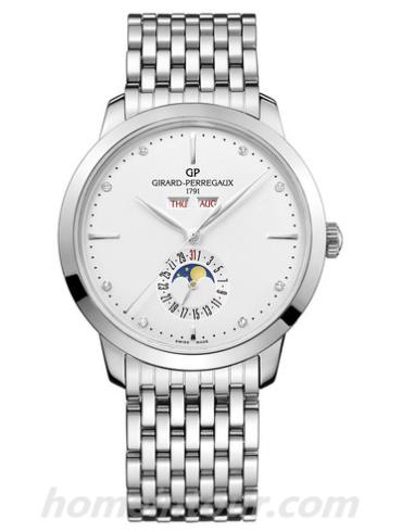 芝柏49535-11-1A2-11A男表GP 1966系列-银色表带/表径40mm