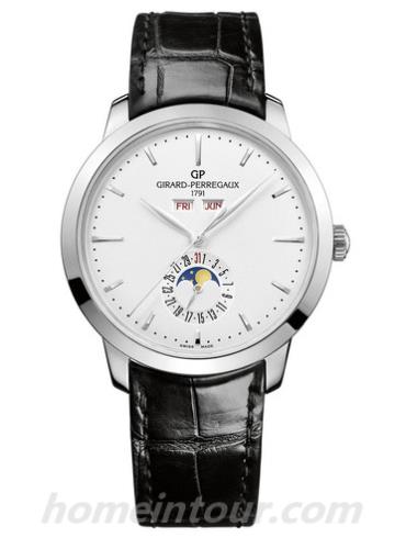 芝柏49535-11-131-BB60男表GP 1966系列-黑色表带/表径40mm