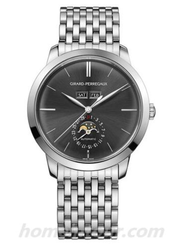 芝柏49535-53-251-53A男表GP 1966系列-银色表带/表径40mm