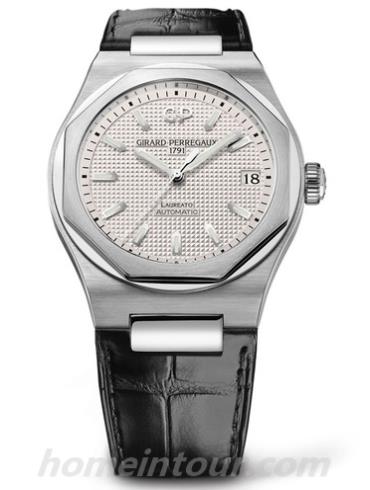 芝柏81010-11-131-BB6A男表Laureato桂冠系列-黑色表带/表径42mm