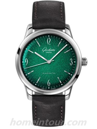 格拉苏蒂原创1-39-52-03-02-04男表Vintage系列-黑色表带/表径39mm