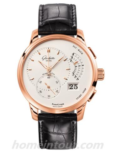 格拉苏蒂原创1-61-03-25-15-04男表Pano系列-棕色表带/表径40mm