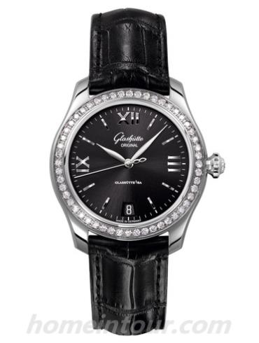 格拉苏蒂原创1-39-22-20-22-04女表Lady Serenade系列-黑色表带/表径36mm