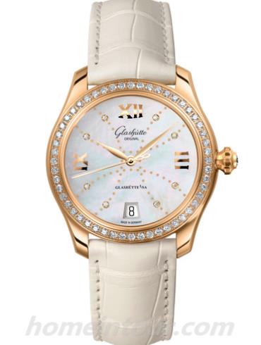 格拉苏蒂原创1-39-22-12-11-04女表Lady Serenade系列-白色表带/表径36mm
