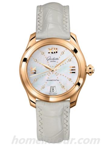 格拉苏蒂原创1-39-22-12-01-04女表Lady Serenade系列-白色表带/表径36mm