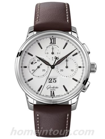 格拉苏蒂原创1-37-01-05-02-07男表Senator 参议员系列-棕色表带/表径42mm