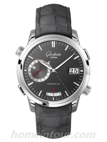 格拉苏蒂原创100-13-04-04-02男表Senator 参议员系列-黑色表带/表径42mm