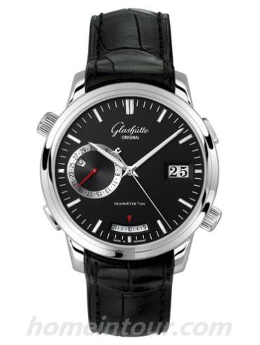 格拉苏蒂原创100-13-02-02-01男表Senator 参议员系列-黑色表带/表径42mm