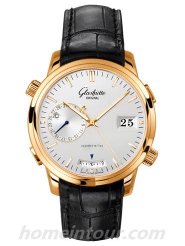 格拉苏蒂原创100-13-01-01-01男表Senator 参议员系列-棕色表带/表径42mm