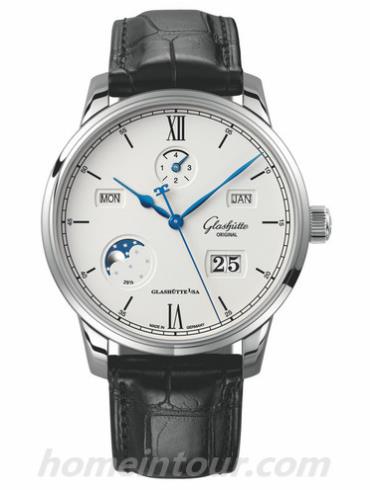 格拉苏蒂原创1-36-02-01-02-30男表Senator 参议员系列-黑色表带/表径42mm