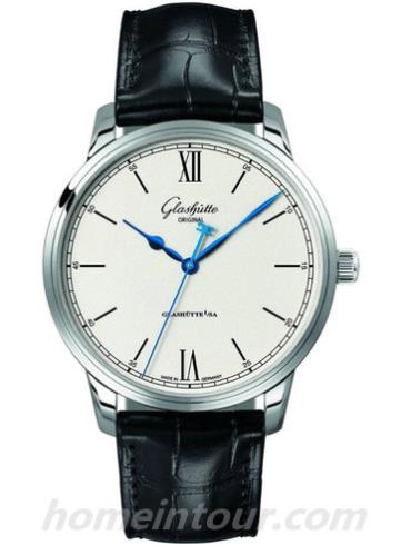 格拉苏蒂原创1-36-01-01-02-01男表Senator 参议员系列-黑色表带/表径40mm