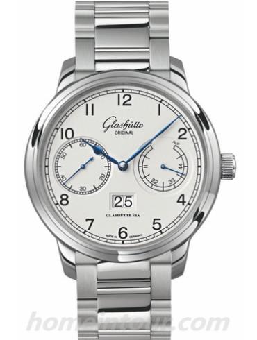 格拉苏蒂原创1-00-14-05-02-14男表Senator 参议员系列-银色表带/表径42mm