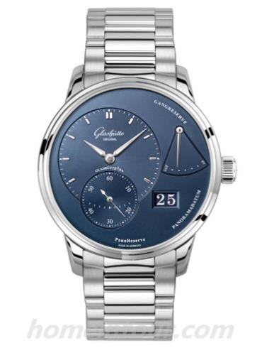 格拉苏蒂原创1-65-01-26-12-70男表Pano Classic 经典偏心系列-银色表带/表径40mm