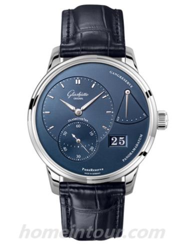 格拉苏蒂原创1-65-01-26-12-35男表Pano Classic 经典偏心系列-蓝色表带/表径40mm