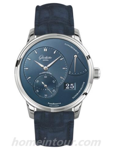 格拉苏蒂原创1-65-01-26-12-30男表Pano Classic 经典偏心系列-蓝色表带/表径40mm