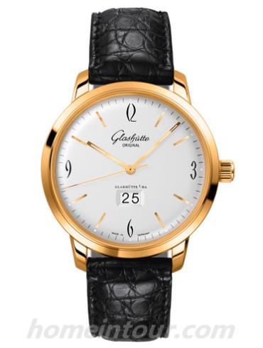 格拉苏蒂原创2-39-47-01-01-04男表Senator Sixties系列-黑色表带/表径42mm