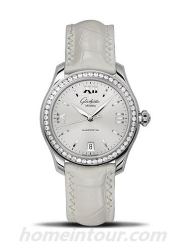 格拉苏蒂原创1-39-22-02-22-44女表Lady Serenade系列-白色表带/表径36mm