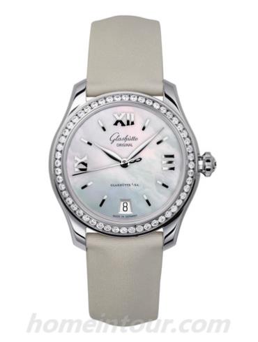 格拉苏蒂原创1-39-22-08-22-04女表Lady Serenade系列-灰色表带/表径36mm