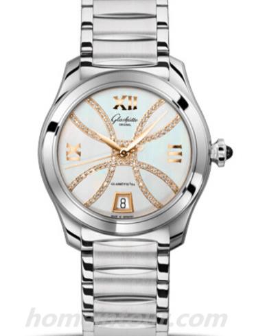 格拉苏蒂原创1-39-22-14-02-34女表Lady Serenade系列-银色表带/表径36mm