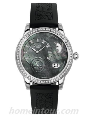 格拉苏蒂原创1-90-12-02-12-04女表Lady Serenade系列-黑色表带/表径39.4mm