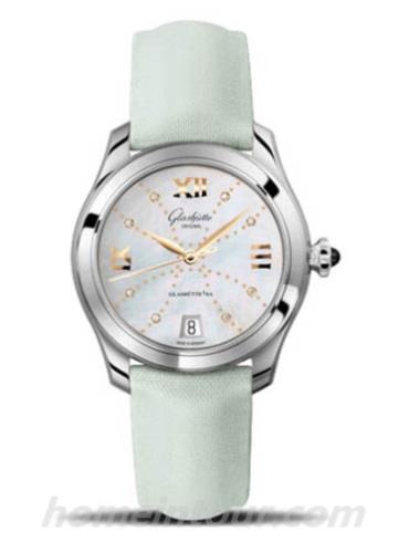 格拉苏蒂原创1-39-22-12-02-44女表Lady Serenade系列-淡绿色表带/表径36mm