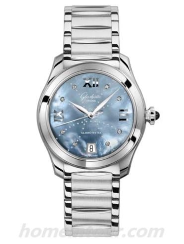 格拉苏蒂原创1-39-22-11-02-34女表Lady Serenade系列-银色表带/表径36mm