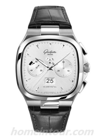 格拉苏蒂原创1-37-02-02-02-30男表Senator Navigator系列-黑色表带/表径&#8211;