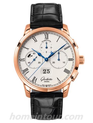 格拉苏蒂原创1-37-01-01-05-30男表Senator Navigator系列-黑色表带/表径42mm