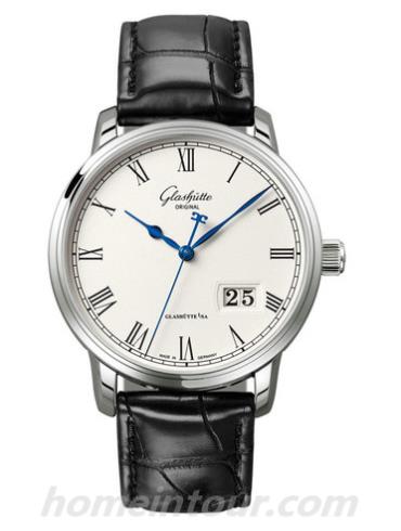 格拉苏蒂原创100-03-32-42-04男表Senator 参议员系列-黑色表带/表径40mm