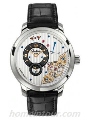 格拉苏蒂原创66-01-04-14-05男表Pano Classic 经典偏心系列-黑色表带/表径42mm