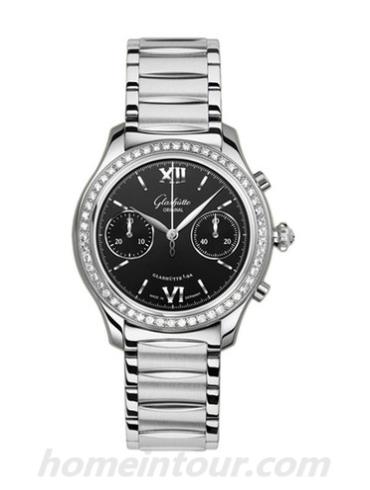 格拉苏蒂原创39-34-13-12-34女表Lady Serenade系列-银色表带/表径38mm