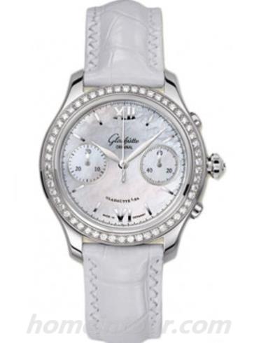 格拉苏蒂原创39-34-12-12-04女表Lady Serenade系列-白色表带/表径38mm