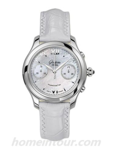 格拉苏蒂原创39-34-12-02-44女表Lady Serenade系列-白色表带/表径38mm