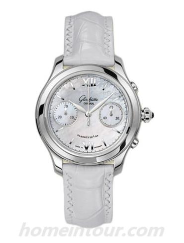 格拉苏蒂原创39-34-12-02-04女表Lady Serenade系列-白色表带/表径38mm