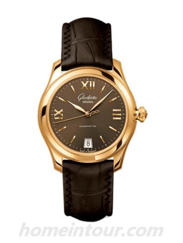 格拉苏蒂原创39-22-01-01-44男表Lady Serenade系列-深棕色表带/表径36mm