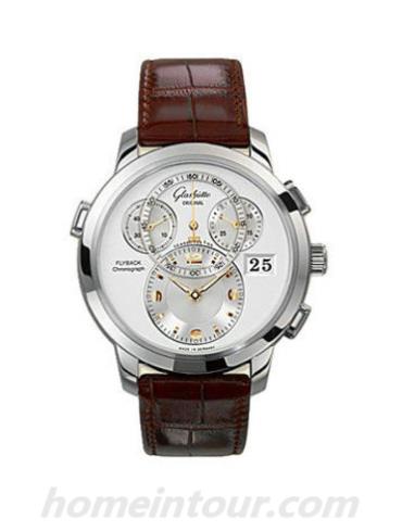 格拉苏蒂原创95-01-31-24-05男表Pano Classic 经典偏心系列-棕色表带/表径42mm