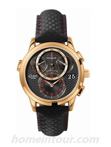 格拉苏蒂原创95-01-15-01-04男表Pano Classic 经典偏心系列-黑色表带/表径39.4mm