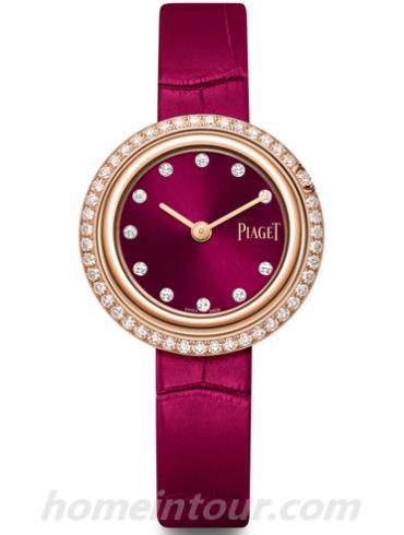 伯爵G0A44096女表Possession系列-樱红色表带/表径34mm