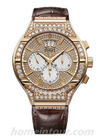 伯爵GOA33039男表Piaget Polo系列-棕色表带/表径42mm