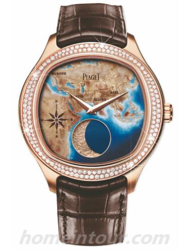 伯爵G0A40561男表Black Tie系列-棕色表带/表径46.5mm