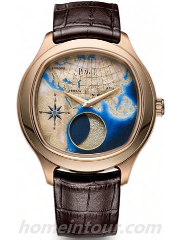 伯爵G0A40560男表Black Tie系列-棕色表带/表径46.5mm