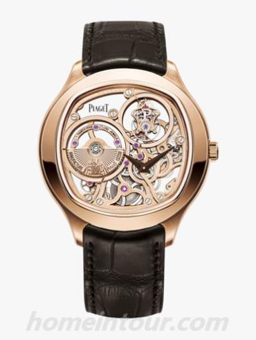 伯爵G0A40042男表Black Tie系列-棕色表带/表径46.5mm