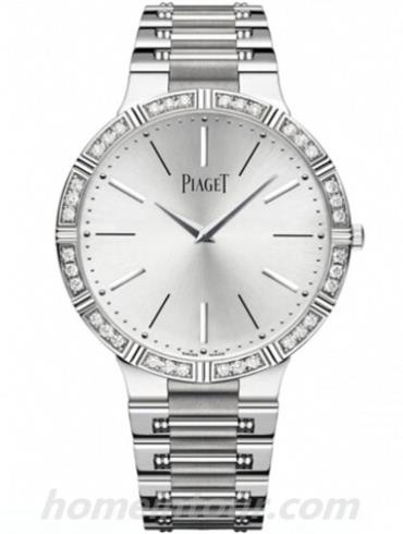 伯爵G0A38046男表Dancer与传统腕表系列-银色/灰色表带/表径38mm