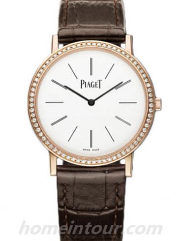 伯爵G0A38127女表Altiplano系列-棕色表带/表径34mm