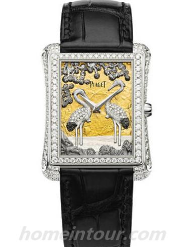 伯爵G0A38566男表-黑色表带/表径32 x 41mm