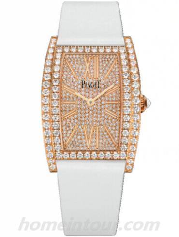 伯爵G0A39192女表Limelight系列-白色表带/表径27 x 38mm