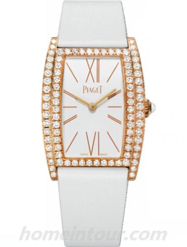 伯爵G0A39190女表Limelight系列-白色表带/表径27 x 38mm