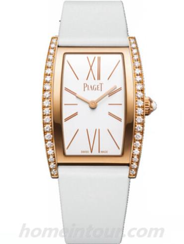 伯爵G0A39188女表Limelight系列-白色表带/表径27 x 38mm